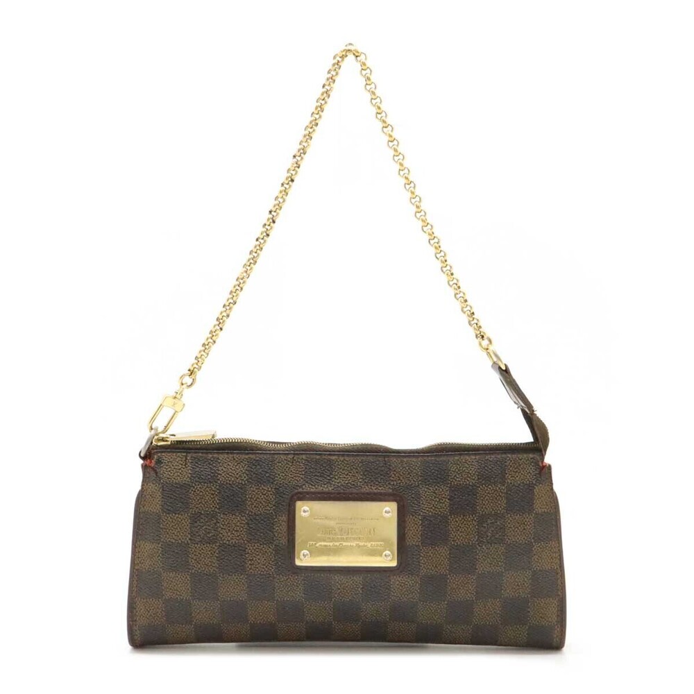 LOUIS VUITTON Damier Sophie Accessory Pouch Clutch Handbag Chain Strap